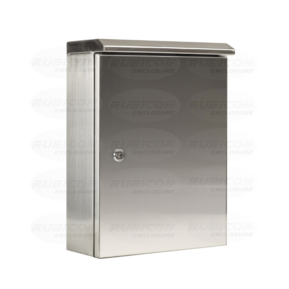 RBN-03 ตู้คอนโทรลสแตนเลส ฝา 1 ชั้น มีหลังคาตรง Size : W350 x H450 x D150 mm. สแตนเลส 304 (SUS 304) ความหนา 1.5 มม.
