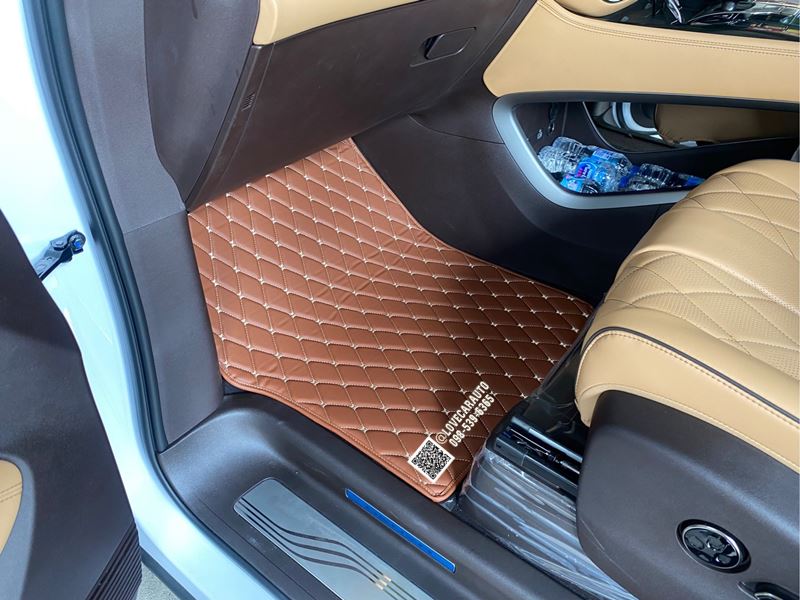 พรมปูพื้นรถยนต์ BYD Denza D9 สีน้ำตาลเข้มด้ายทอง