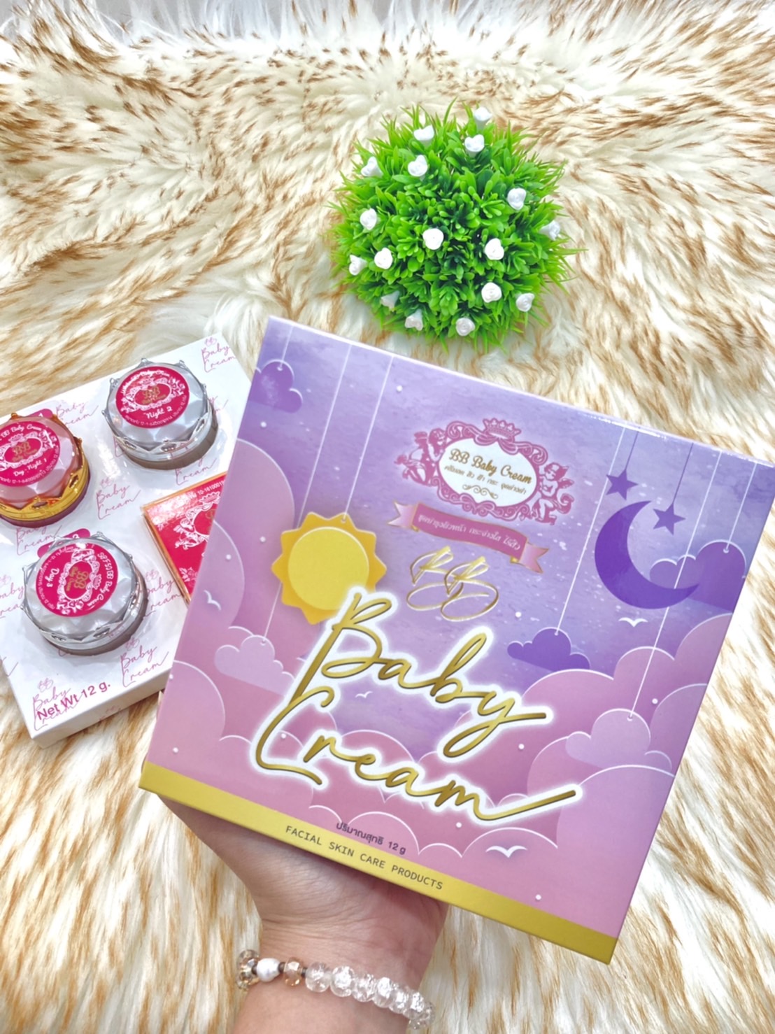 ครีมบีบีเบบี้ BB BABY CREAM ครีมหน้าใส ไร้สิว ชุดครีม12กรัม