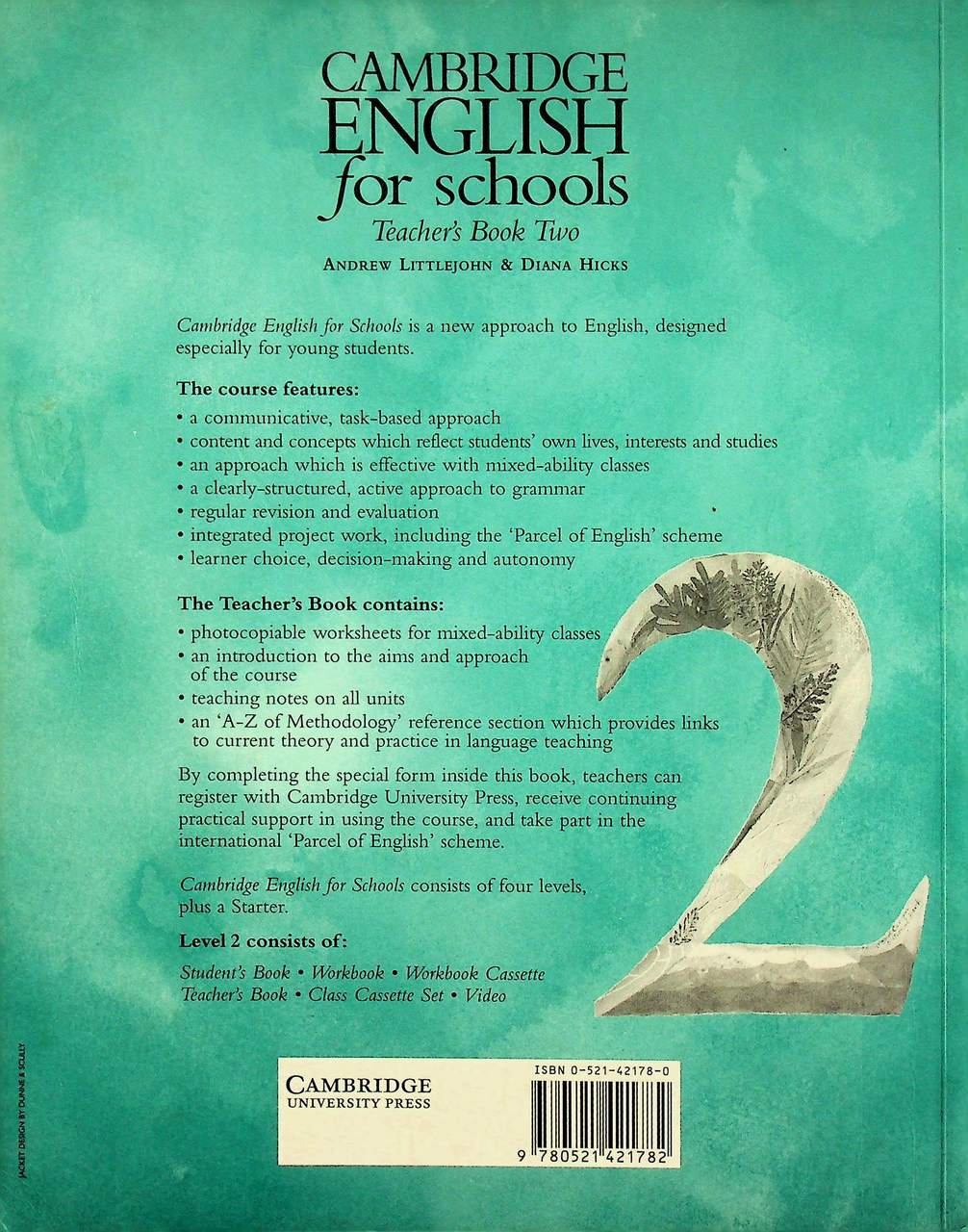 CAMBRIDGE ENGLISH for SCHOOLS Teacher's Book Two