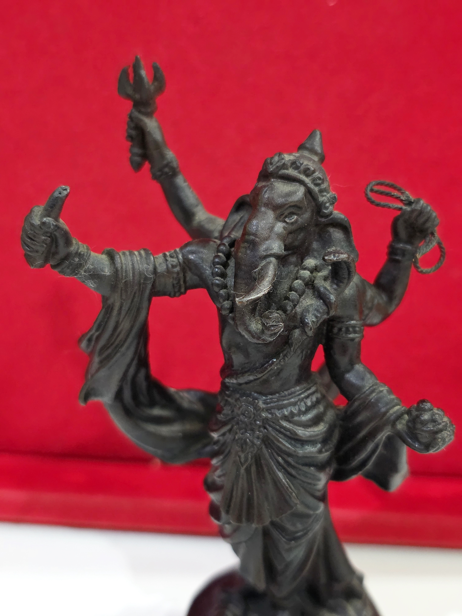 พระพิฆเนศ ปางมหาเทพ เวิร์คพอยท์ ขนาดบูชา 3.9 นิ้ว รุ่นเฉลิมพระเกียรติ 80พรรษา ในหลวง รัชกาลที่9 ปี2550 นิยม หายากมาก