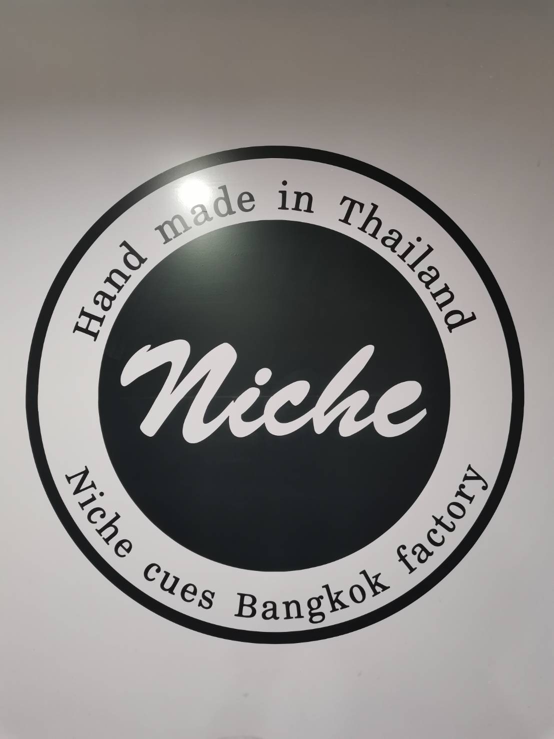 ปริ้นท์สติกเกอร์สีดำติดผนัง งานNEW CS SNOOKER CLUB