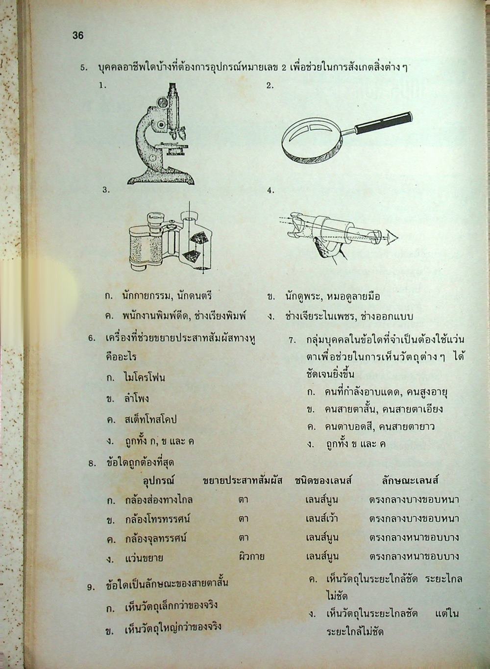 แบบทดสอบรายจุดประสงค์ วิทยาศาสตร์ ม.1 ว 101 เทอมต้น
