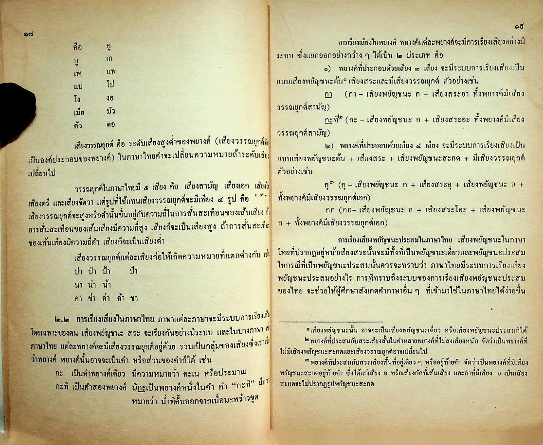 หนังสือภาษาไทย รายวิชา ท ๐๙๑ ลักษณะควรสังเกตบางประการของภาษาไทย