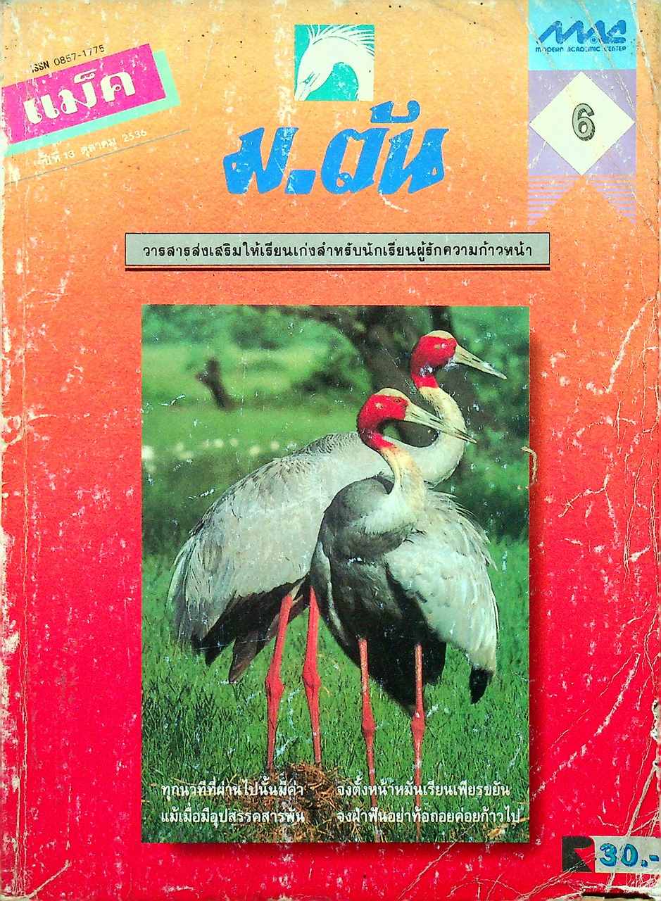 แม็ค ม.ต้น ปีที่ 13 ฉบับที่ 6 ตุลาคม 2536