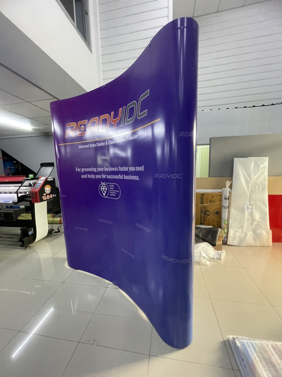 งานป้ายชุดนิทรรศการเคลื่อนที่ ป้ายPOPUP งานREADY IDC