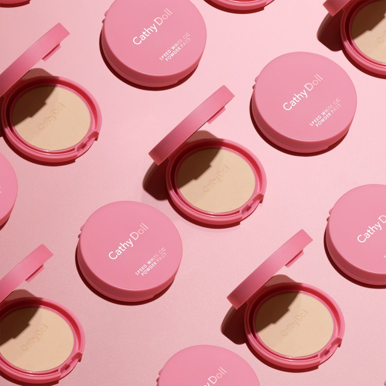 แป้งตลับ Cathy Doll Speed White CC Powder Pact SPF40 PA+++