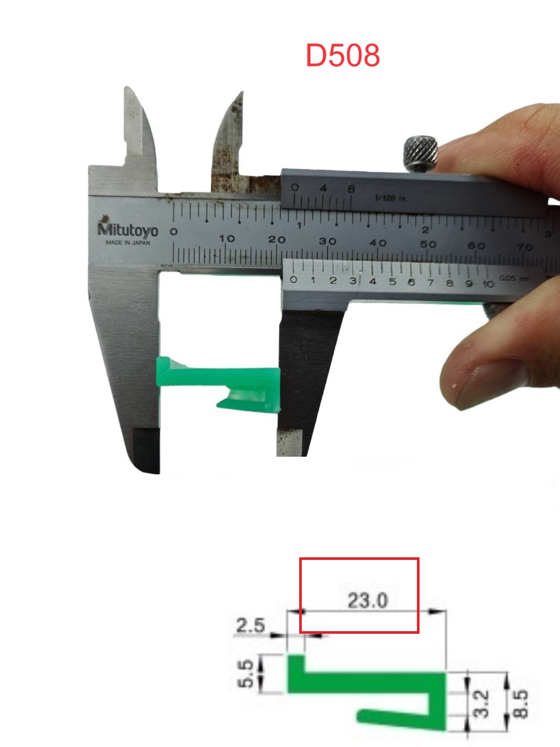 Top chain Wear strips D509 PE material, Green color พราสติกรองสามยพาน Top chain ขนาด 25 มิลลิเมตรแรงเสียดทานต่ำยาว1เมตร