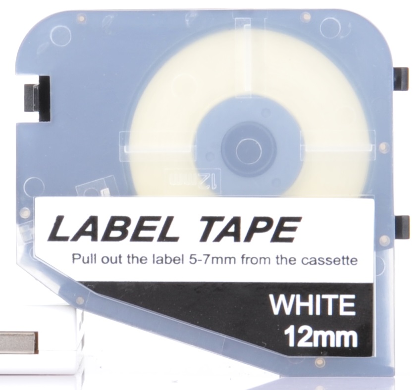 12 MM LABEL TAPE WHITE (สำหรับ LK320)