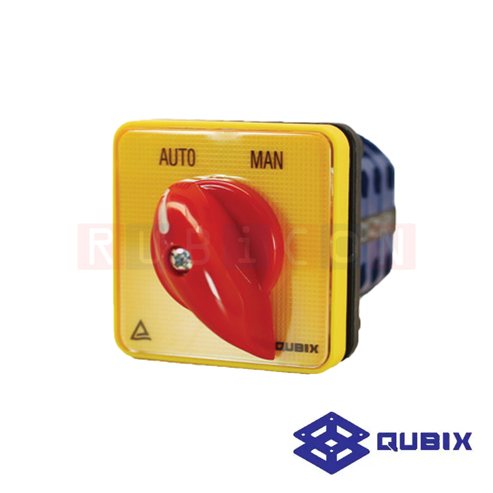 QUBIX SA16-2-3/61039-B03E สวิตช์สับเปลี่ยนสองทางไม่มีตำแหน่งปิด 3P 16A 3kW / 5.5kW 48×48มม. (CHANGE OVER SWITCHES WITHOUT OFF)