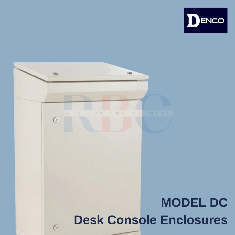 DENCO DC-600 ตู้เหล็ก ตู้เฉียง IP40 ขนาด : 600x1000x430 มม. วัสดุเหล็กหนา 1.5 มม. สีครีม (RAL 7032) (DESK CONSOLE ENCLOSURES MODEL DC)