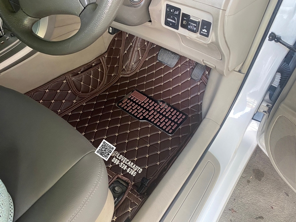พรมปูพื้นรถยนต์ Toyota Altis โตโยต้าอัลติส 2007-2014 ลายเคฟล่าสีกาแฟ