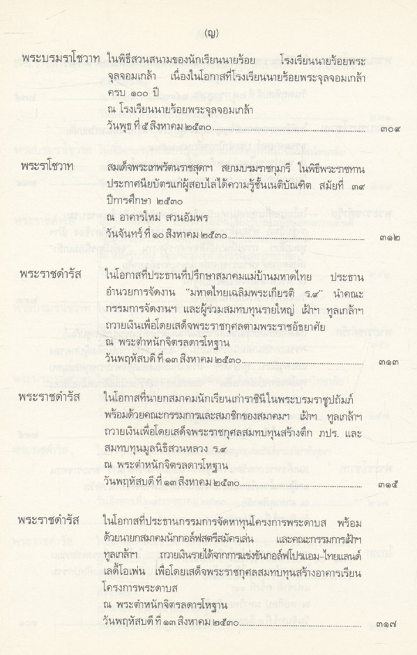 ประมวลพระราชดำรัสและพระบรมราโชวาท ที่พระราชทานในโอกาสต่างๆ ปี พุทธศักราช ๒๕๓๐