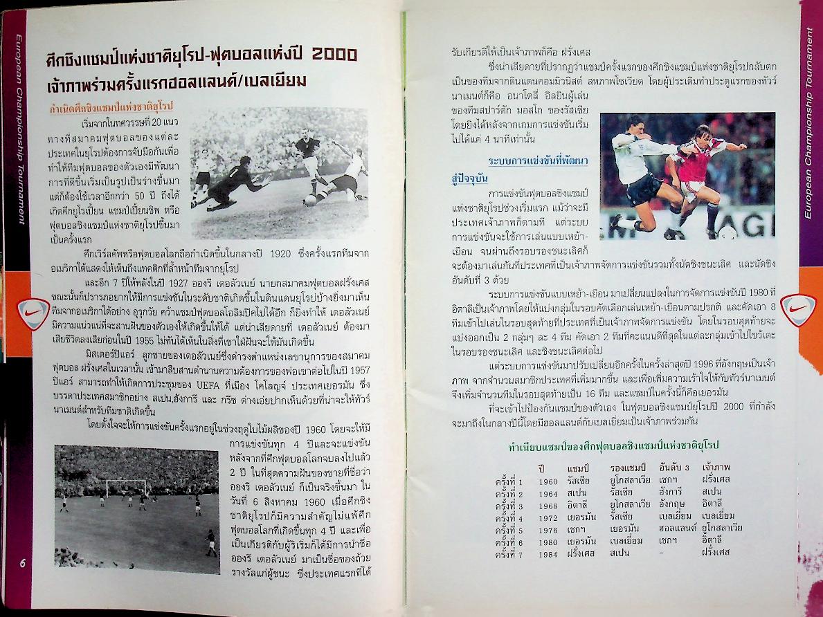 handbook ยูโร 2000 European Championship Tournament 2000