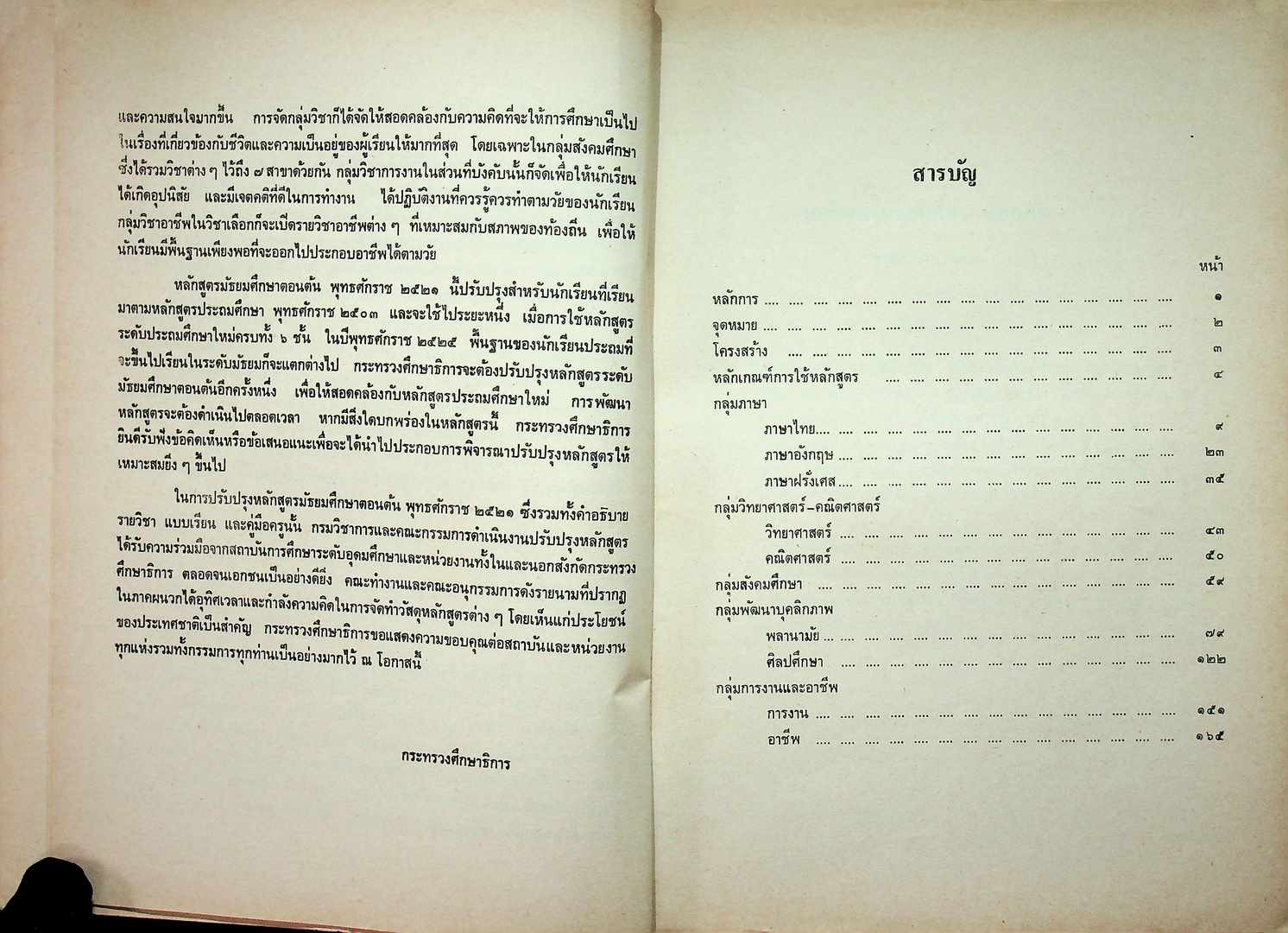 หลักสูตรมัธยมศึกษาตอนต้น พุทธศักราช ๒๕๒๑ ฉบับแก้ไขครั้งที่ ๑