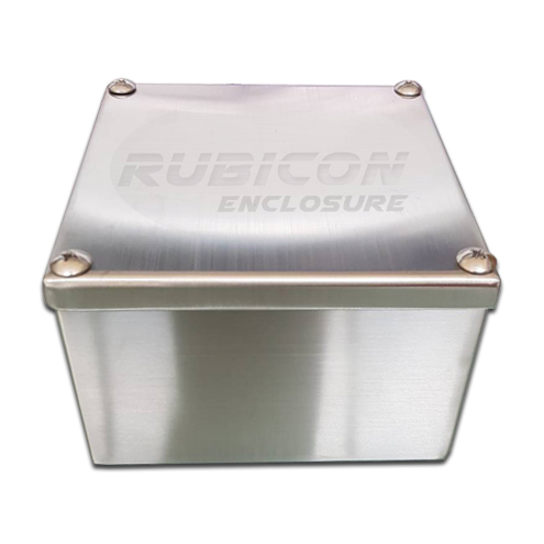 PULL BOX STAINLESS RP-05 Size : W250 x H250x D100 mm. กล่องพักสายสแตนเลส พูลบ๊อกซ์สแตนเลส สแตนเลส 304 (SUS 304) ความหนา 1.5 มม.