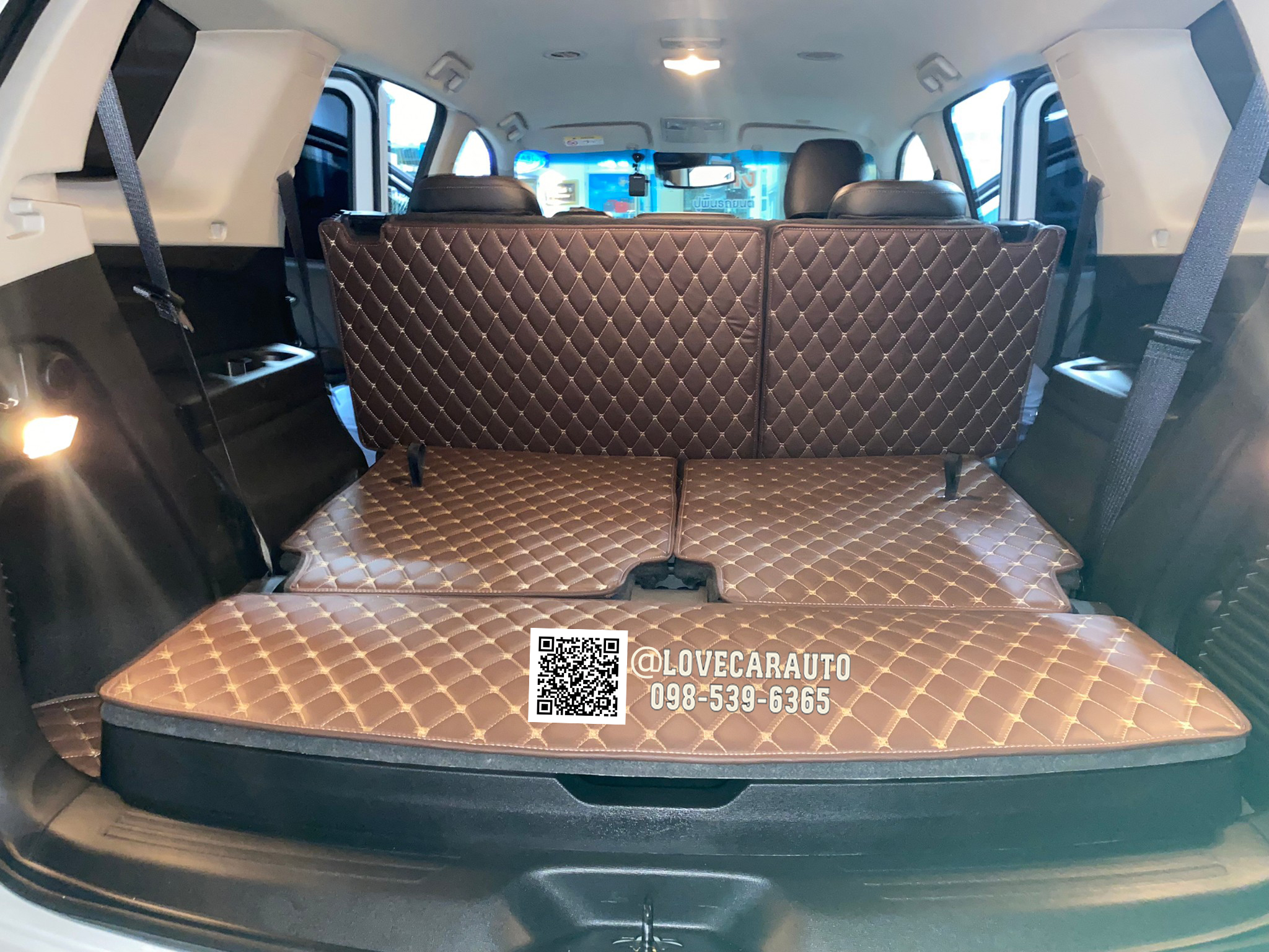 พรมปูพื้นรถยนต์ 7D chevrolet trailblazer 2016 สีกาแฟ +ไวนิลน้ำตาล