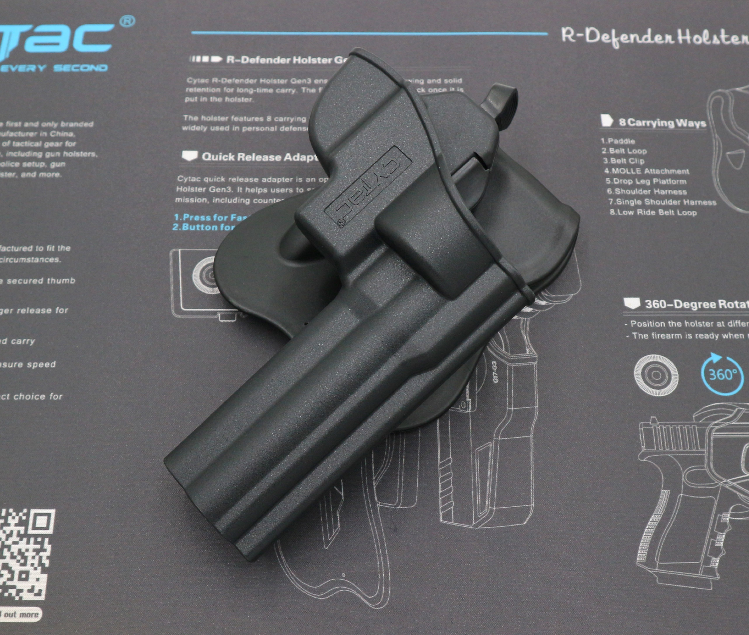 🇹🇭 711 ไทยแลนด์ แทคติคอล ซองพกนอก ปลดล็อคนิ้วโป้ง รุ่น Taurus 82S ( ลูกโม่ )