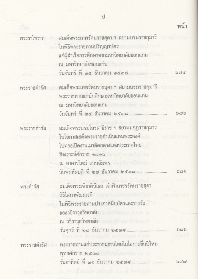 ประมวลพระราชดำรัส และพระบรมราโชวาส ที่พระราชทานในโอกาสต่างๆ ปี พุทธศักราช ๒๕๓๘