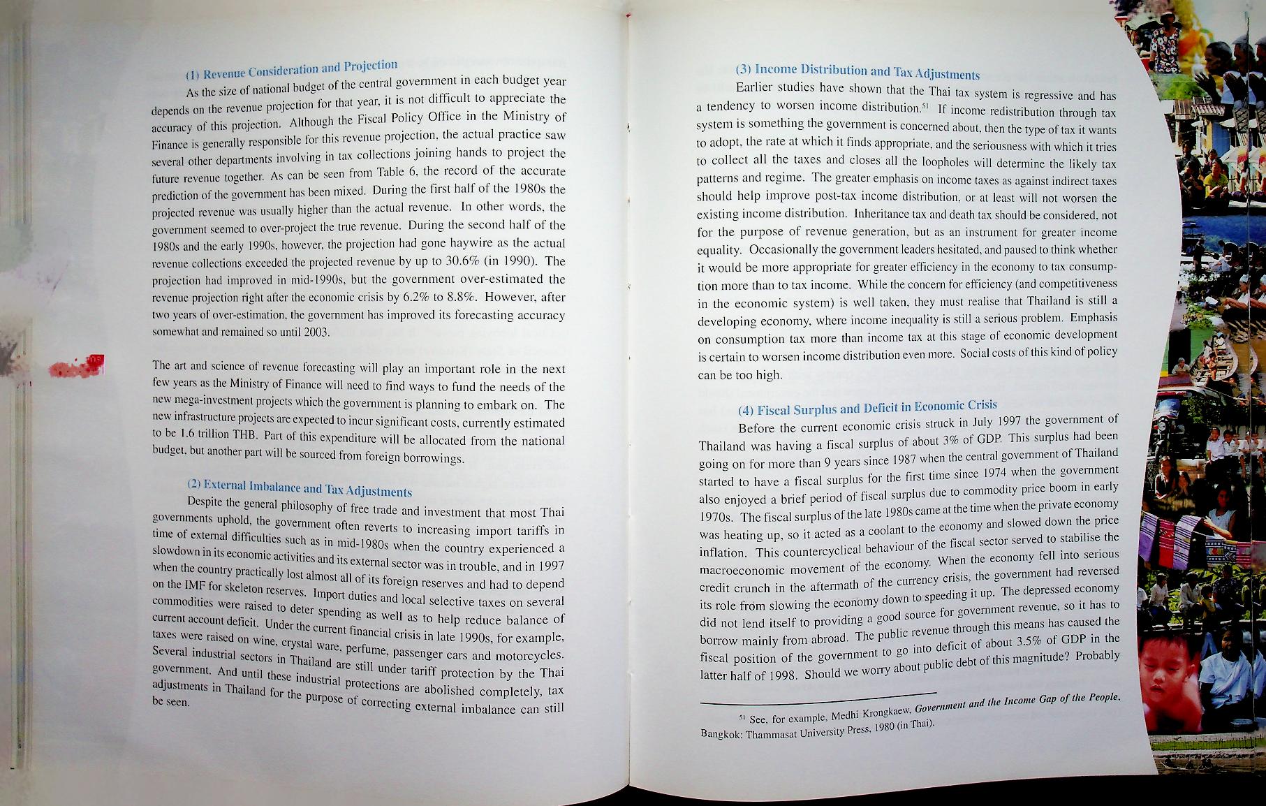 IMPACTS OF FISCAL AND LABOUR MARKET POLICIES ON INCOME DISTRIBUTION: LESSONS FOR THAILAND