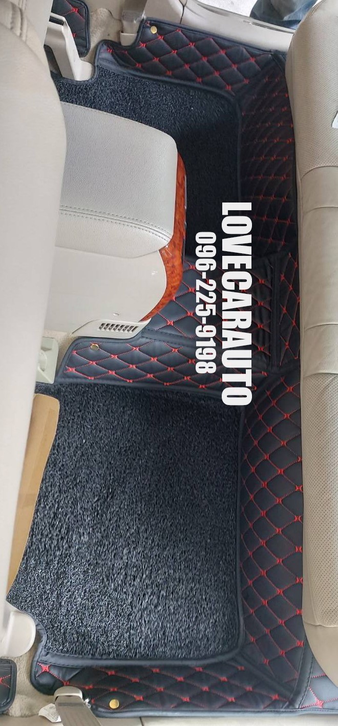 พรมรถยนต์ 8D สีดำด้ายแดง + ไวนิลสีดำ Toyota camry