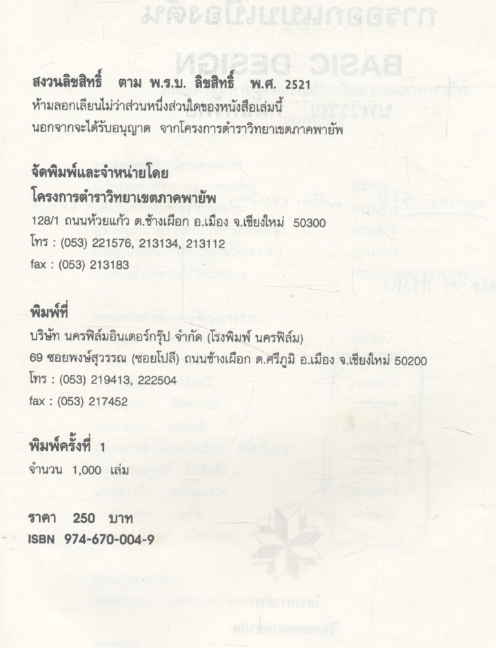 ออกแบบเบื้องต้น BASIC DESIGN