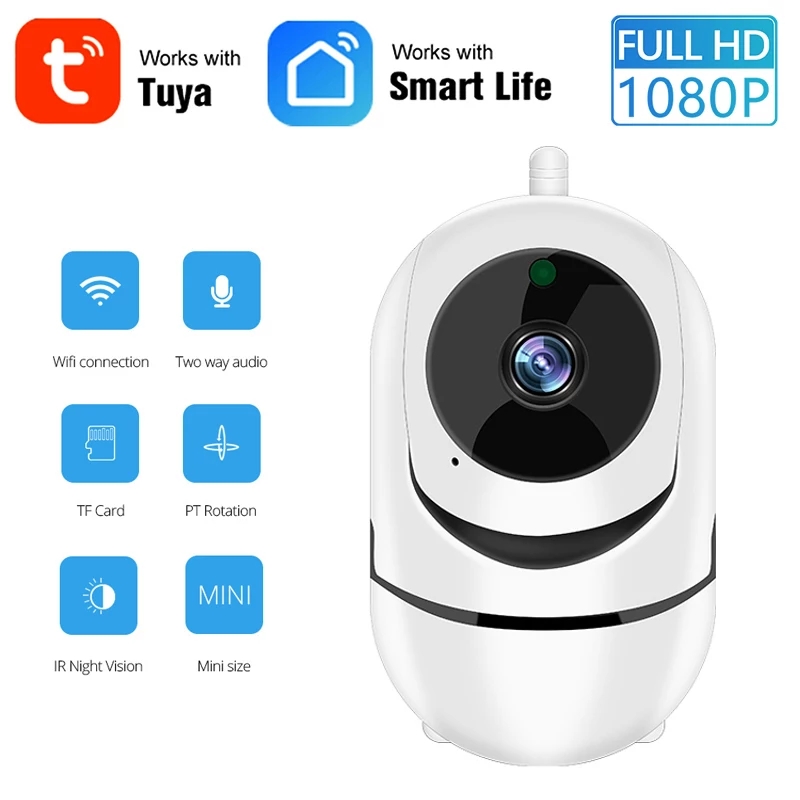 Mini Smart Camera กล้องวงจรปิดไร้สาย สื่อสารกันได้ มีไมค์ในตัว Tuya/ Smart Life