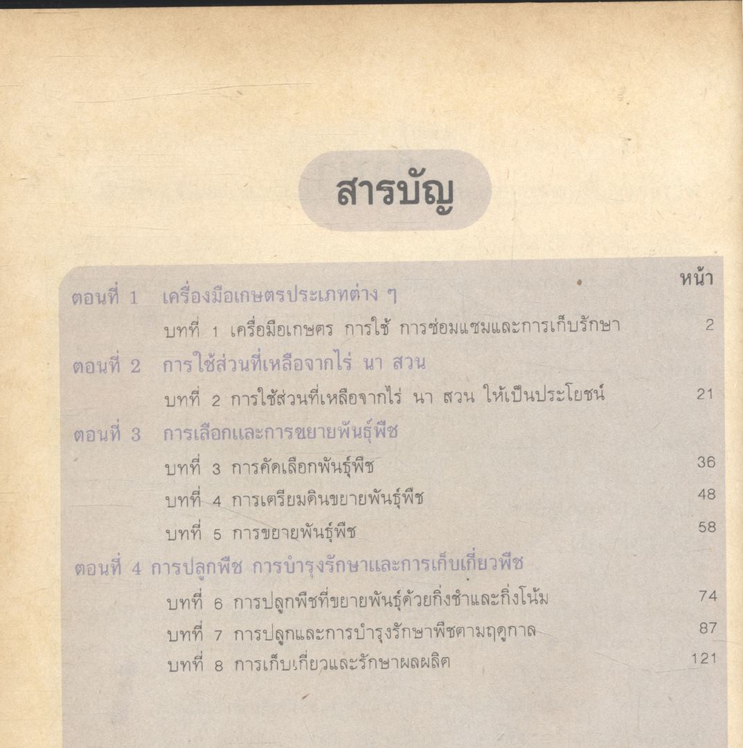 หนังสือเรียนทักษะกระบวนการและแบบทดสอบ กลุ่มการงานพื้นฐานอาชีพ งานเกษตร ป.๕
