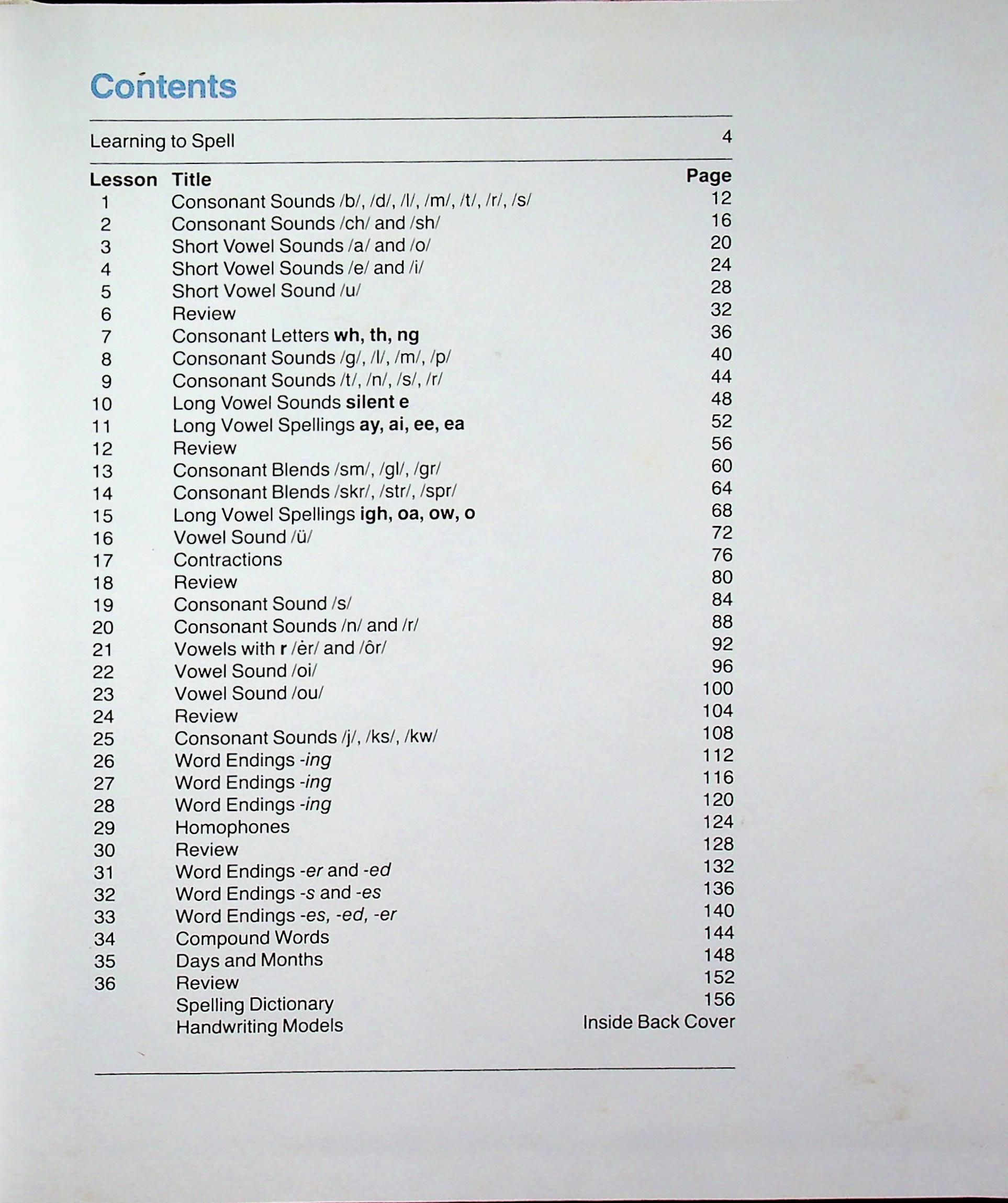 SPELLING : WORDS AND SKILLS