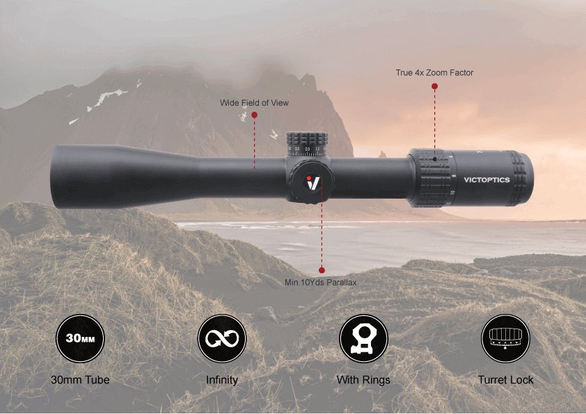 VictOptics S4 3-12x40 SFP Riflescope