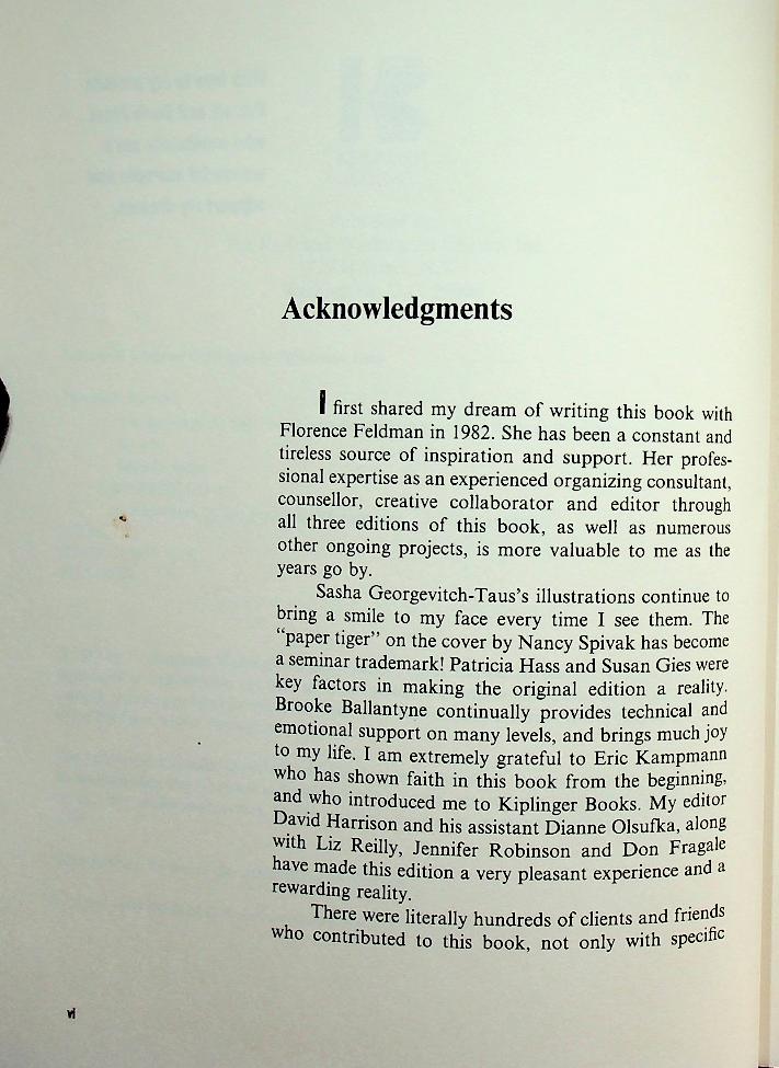 Taming the Paper Tiger : Organizing the Paper in Your Life