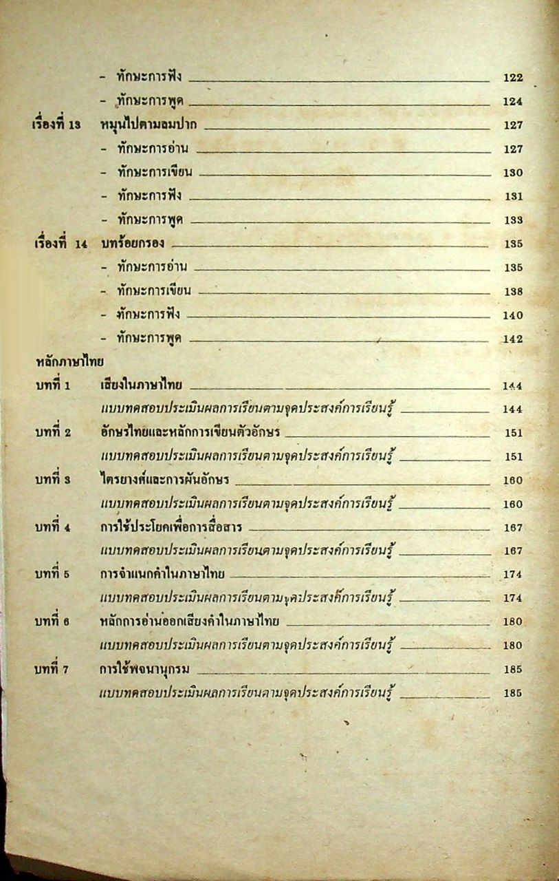 เฉลย แบบทดสอบประเมินผลตามจุดประสงค์การเรียนรู้ ภาษาไทย ท ๑๐๑ - ท ๑๐๒ ชั้นมัธยมศึกษาปีที่ ๑
