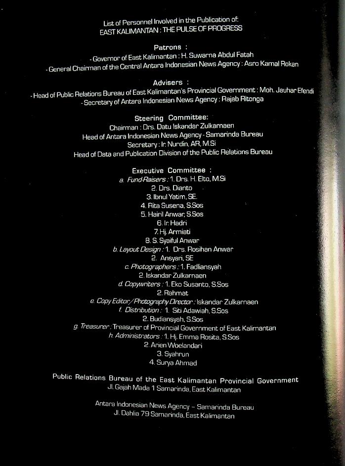 EAST KALIMANTAN THE PULSE OF PROGRESS