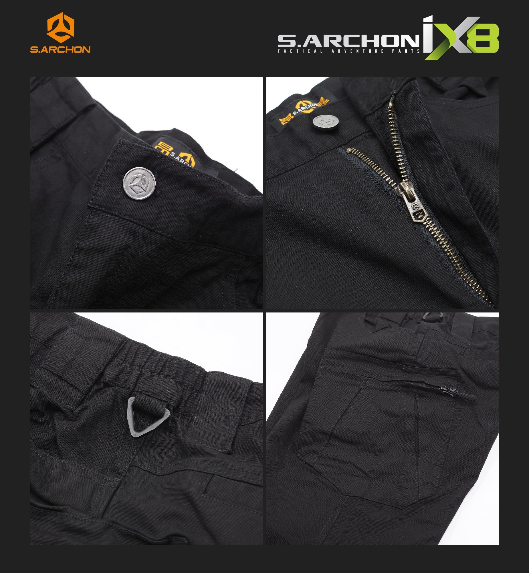 🇹🇭 108 ไทยแลนด์ แทคติคอล กางเกง S.Archon รุ่น IX8 ผ้ายืด