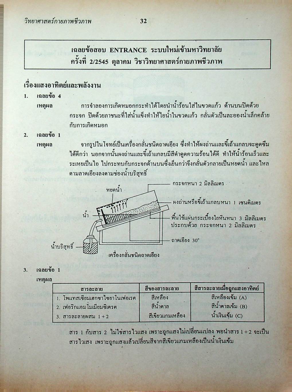 เฉลยข้อสอบเข้ามหาวิทยาลัย รวม 10 พ.ศ. เตรียม Ent'46 วิทยาศาสตร์กายภาพชีวภาพ