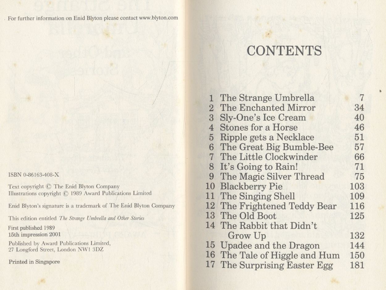 THE STRANGE UMBRELLA AND OTHER STORIES