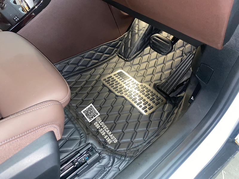 พรมปูพื้นรถยนต์6D BMW X1 2023 Sdrive 18I พรม VVIP สีดำด้ายดำ