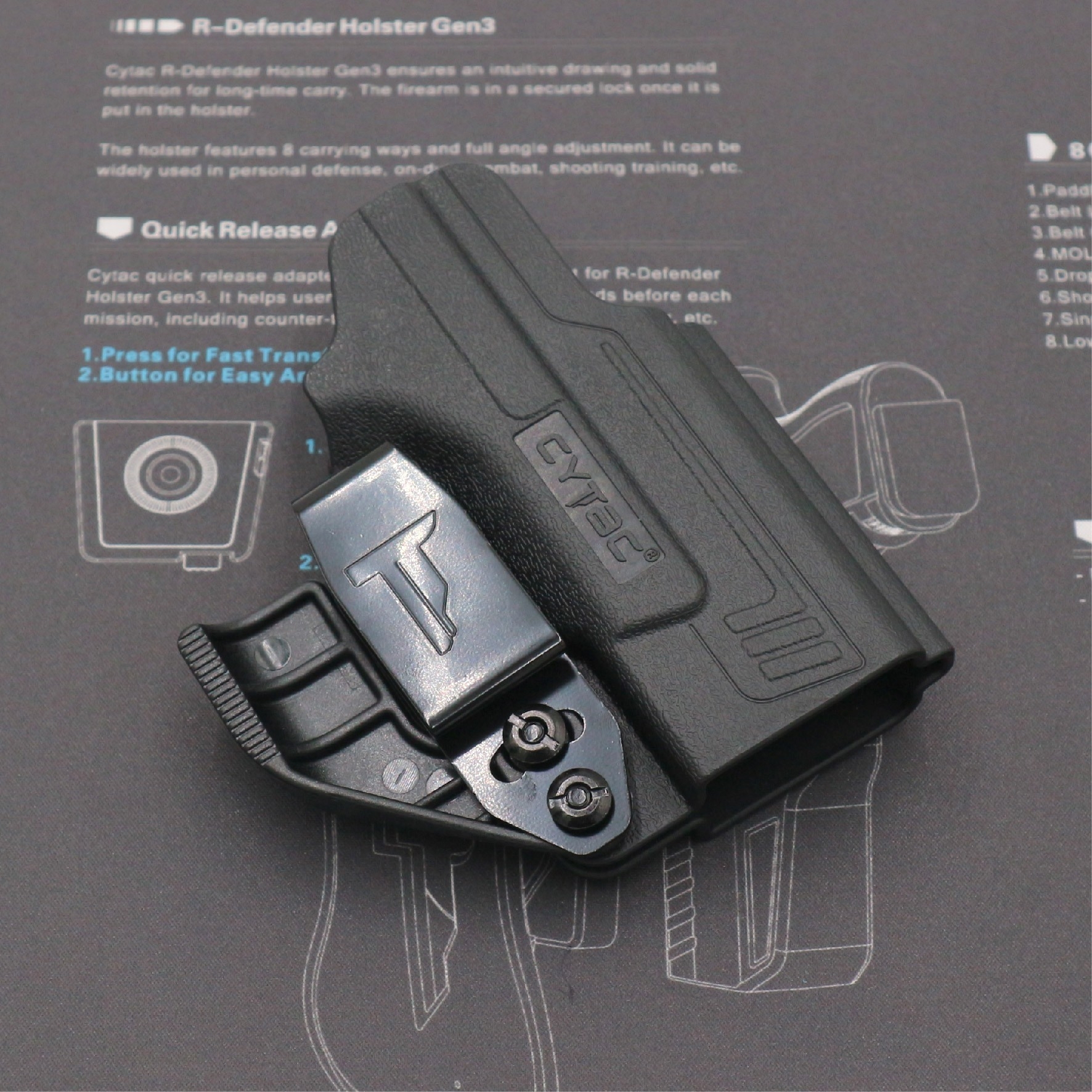 🇹🇭 689 ไทยแลนด์ แทคติคอล ซองพกใน Polymer รุ่น I-Mini-guard Spring field Hellcat H11 Gen3 series