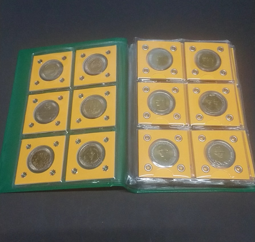 เหรียญ 10 บาทสองสี ครบชุด วาระ 61 วาระ (unc) บรรจุเม้าท์ใส่เล่มสะสม