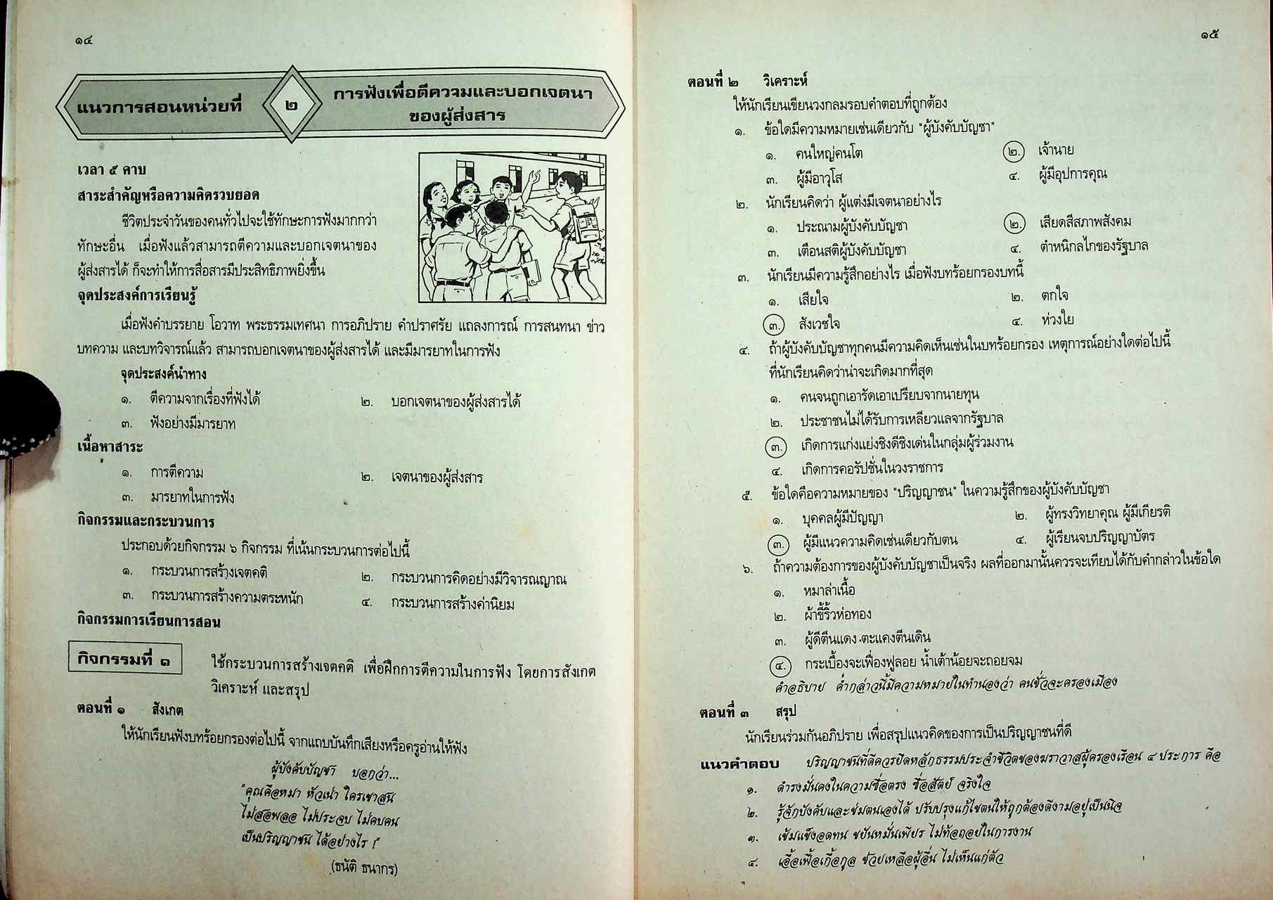 แผนการสอน หนังสือเสริมทักษะ ท ๒๐๔ ชุดพัฒนาทักษะกระบวนการ ภาษาไทย