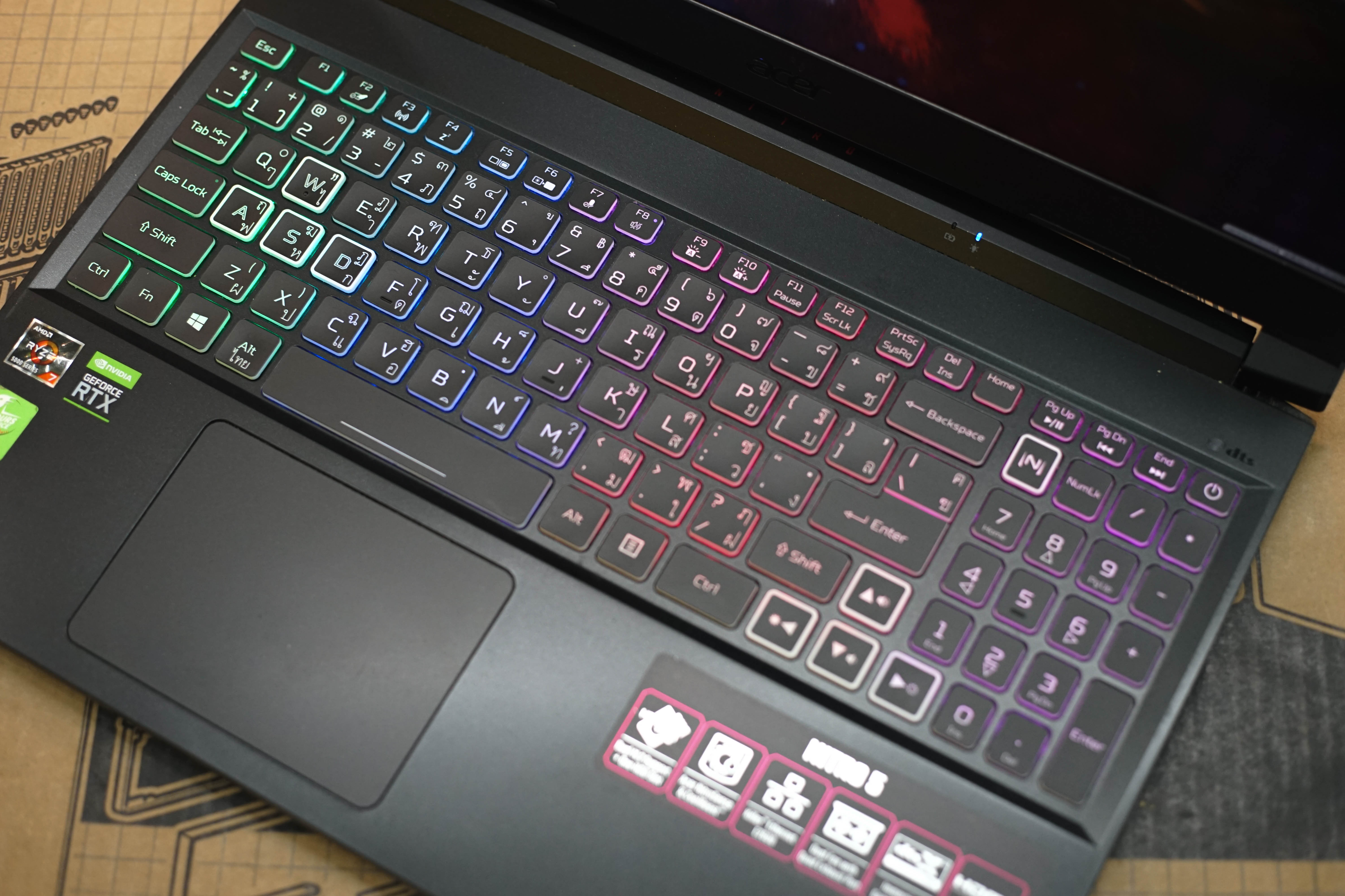 โน๊ตบุ๊คเล่นเกมมือสอง Acer Nitro 5 AN515-45-R61J R7 5800H RAM 16 GB M.2 512GB RTX3050Ti จอ 15.6"