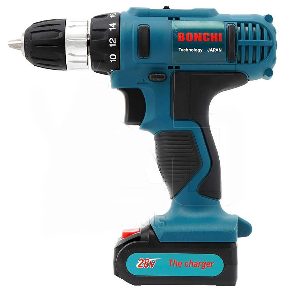 รหัสสินค้า 141 สว่านไร้สาย 2 ระบบ 28V BONCHI สำหรับเจาะไม้ เหล็ก ขันน็อตสกรู พร้อมแบตเตอรี่ 2 ก้อน แท่นชาร์จแบต สายอ่อน ดอกสว่าน และอุปกรณ์ครบชุด มากถึง 25 ชิ้น!