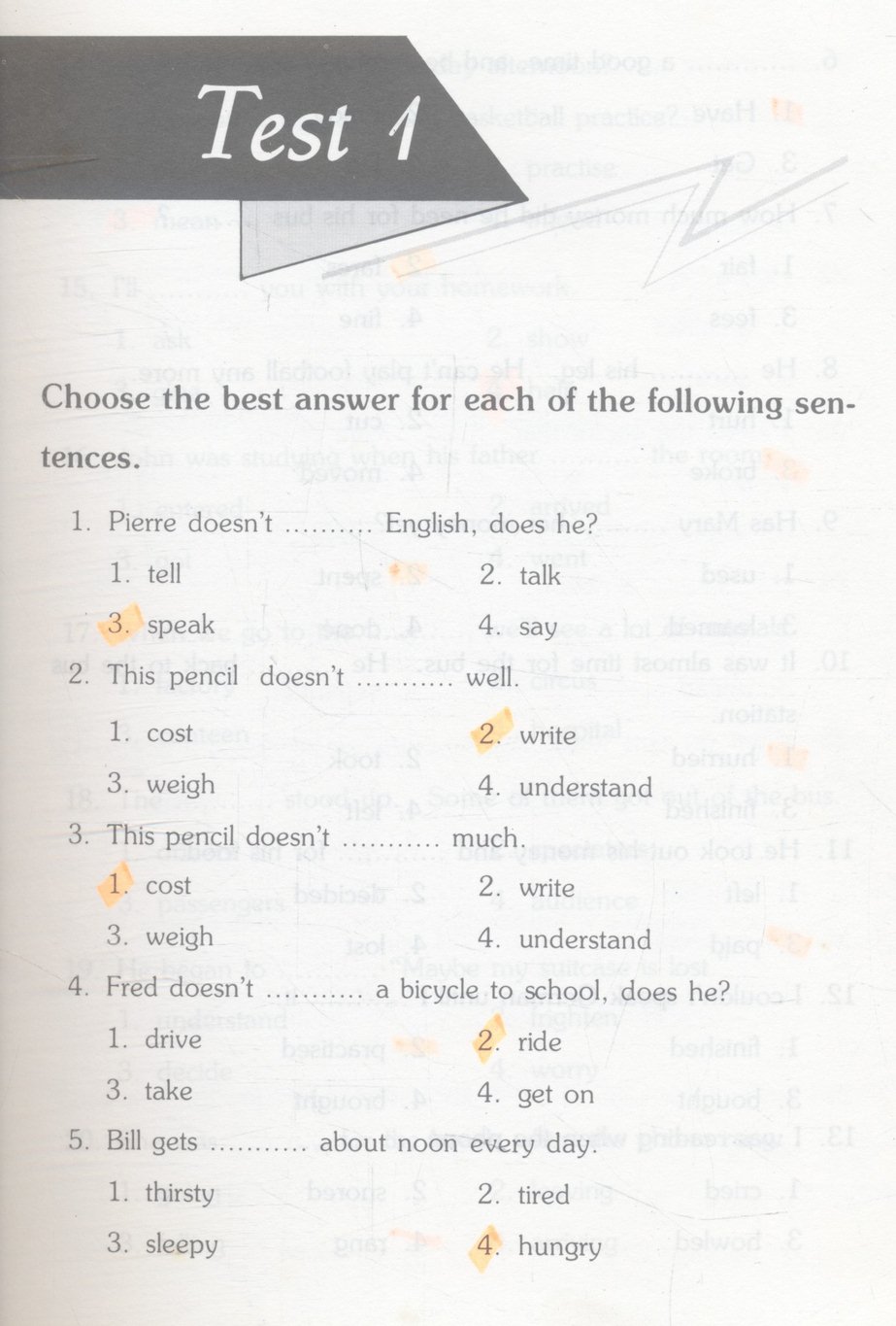 แบบทดสอบ ภาษาอังกฤษ ม.2