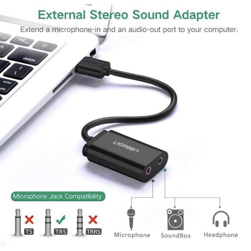 Ugreen USB To Audio Jack Sound Card Adapter UGREEN