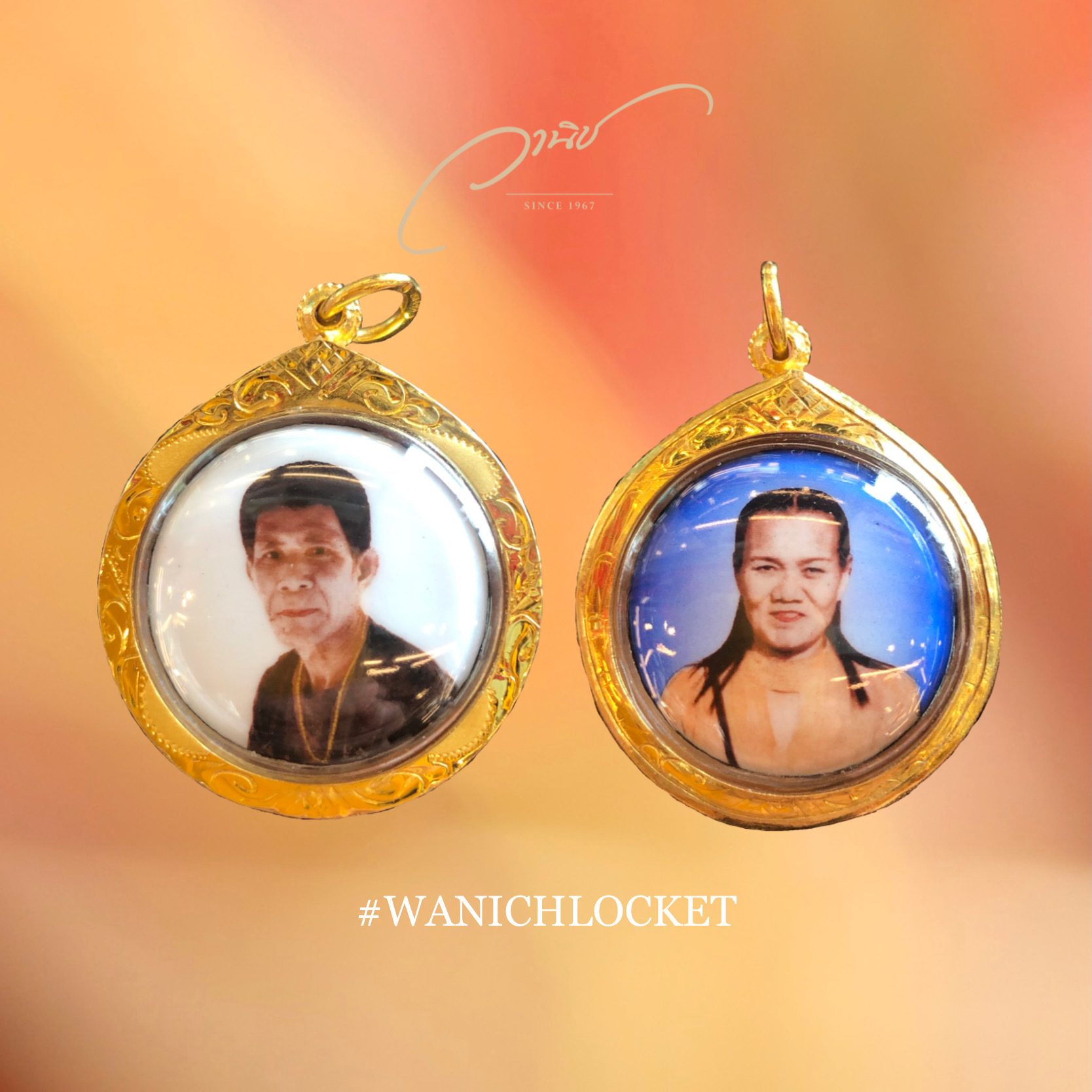 ✨ล็อกเก็ต 2 หน้า เลี่ยมกรอบทองคำแท้✨ By WANICH JEWELRY