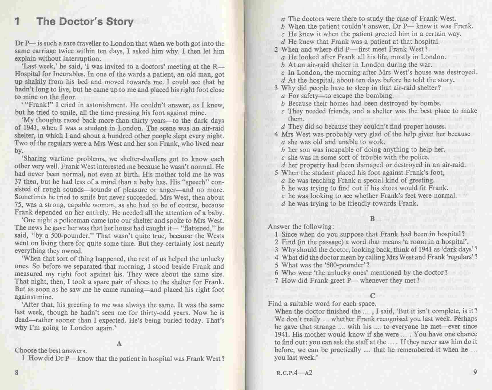 READING COMPREHENSION PASSAGES BOOK 4