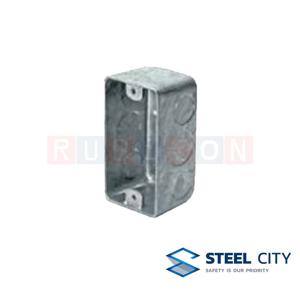 STEEL CITY HBX9928E แฮนดี้บ็อกซ์อาบสังกะสี 2”x4” หนา 1.6 mm. KNOCKOUT ลึก ทึบ กันทะลุ (HOT DIP GALVANIZED HANDY BOXES)