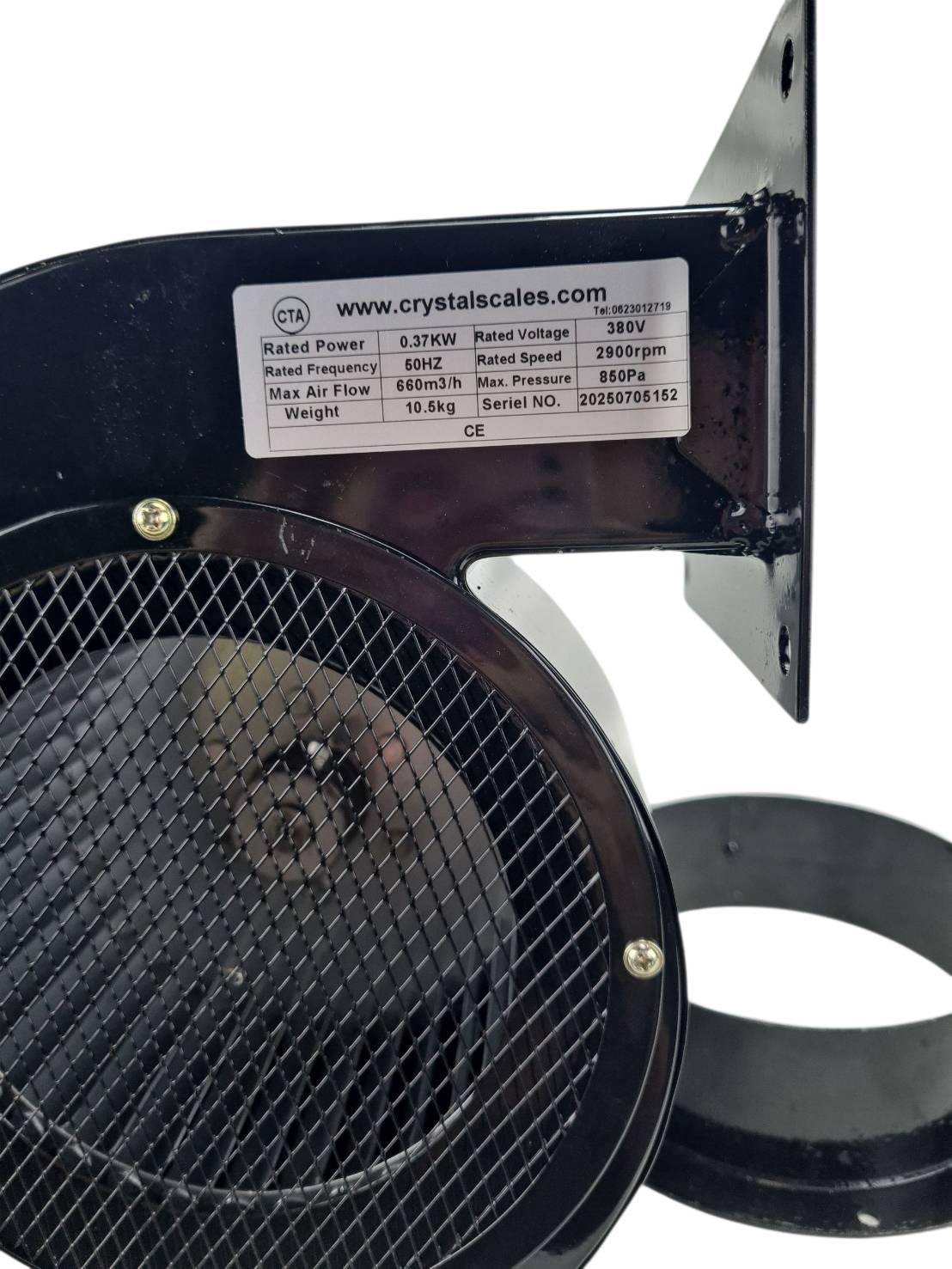 โบเวอร์ดูดและเป่าอากาศ Blower ขนาด0.5แรงม้า(370W)ไฟ 380V Air blowerกรงกระลอกทนความร้อน200องศา