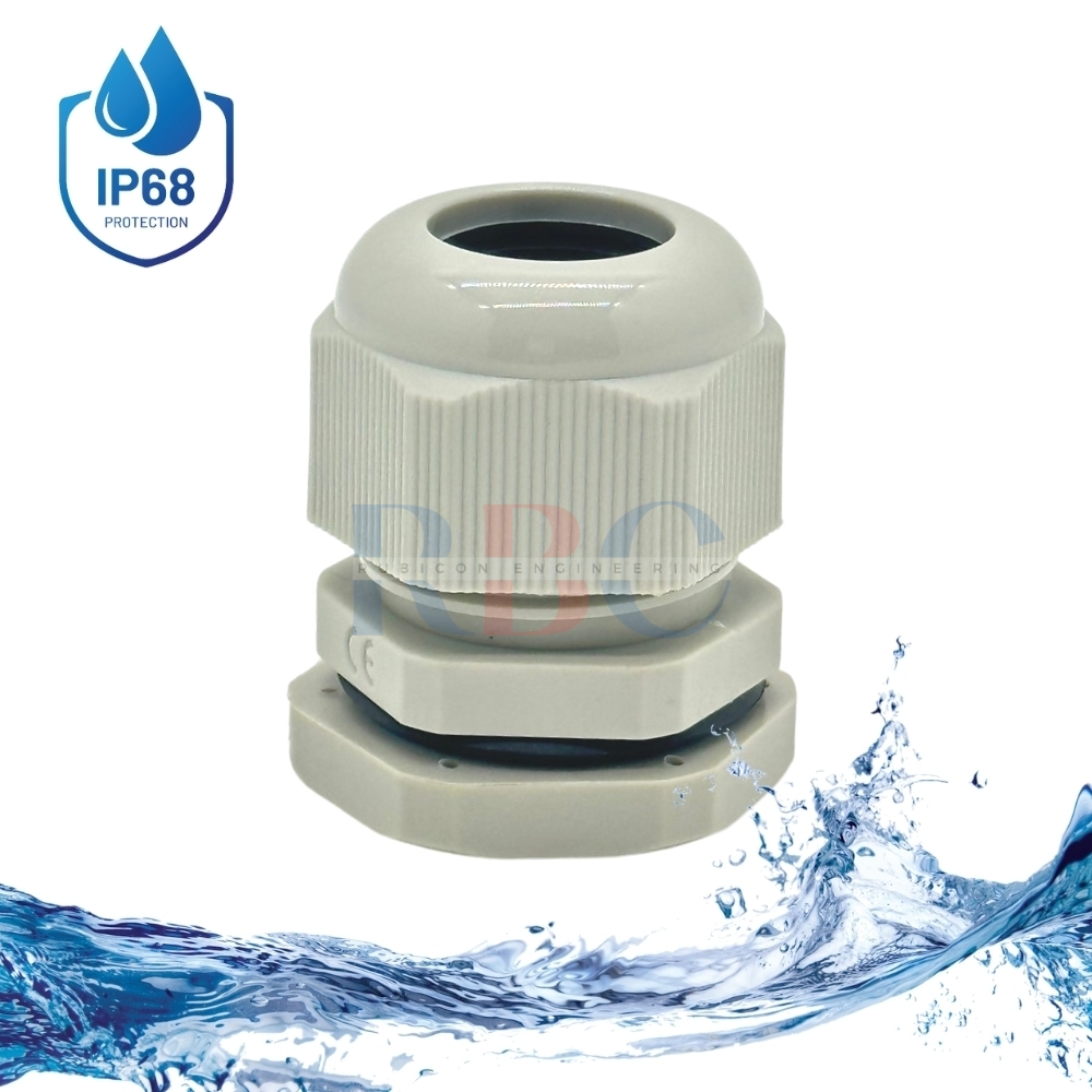 CPG-PG9 เคเบิ้ลแกรนด์พลาสติก ไนล่อน เกลียว PG สีเทา ( NYLONCABLE GLAND )