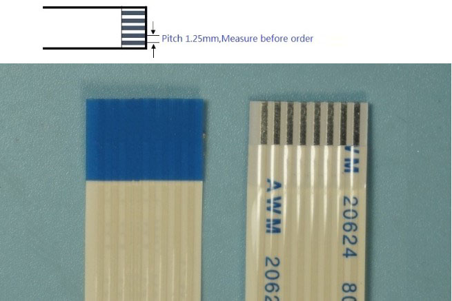 สายแพร 8 Pins Pitch 1.25mm Length 20cm Flat Cable